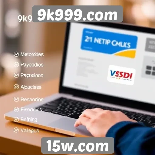 Métodos de pagamento aceitos em 9k999.com